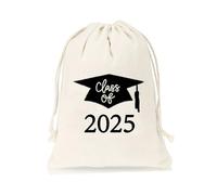 Canvas Candy Bags New 2025 Graduation Season Drawstring Bag for Graduation Candy and Small Gifts Stylish Drawstring Pouches