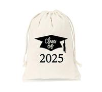 Canvas Candy Bags New 2025 Graduation Season Drawstring Bag for Graduation Candy and Small Gifts Stylish Drawstring Pouches