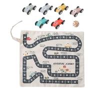 Canvas Car Toy Set - Wooden Race Vehicle Kit With Play Mat, Educational Fine Motor Skills Game | Durable Logical Learning Activity Accessory, Lightweight Party Favor Entertainment Companion Portable
