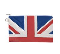 Canvas Coin Purse Animals And Landscapes Small Wallets for Women Slim Wallet with Zipper Key Ring Cute Change Purse Small Zipper Pouch, British Flag, One Size, Pattern