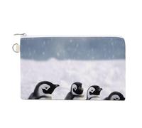 Canvas Coin Purse Butterfly Small Wallets for Women Slim Wallet with Zipper Key Ring Cute Change Purse Small Zipper Pouch, Animals and Snowfield, One Size, Pattern
