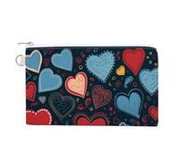 Canvas Coin Purse Cactus Succulents Small Wallets for Women Slim Wallet with Zipper Key Ring Cute Change Purse Small Zipper Pouch, arious heart shapes, One Size