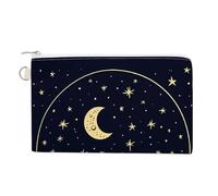 Canvas Coin Purse Cartoon Fish And Coral Small Wallets for Women Slim Wallet with Zipper Key Ring Cute Change Purse Small Zipper Pouch, Graffiti Outside the Star, One Size, Pattern