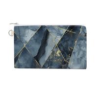 Canvas Coin Purse Colorful Tropical Leaves Pattern Small Wallets for Women Slim Wallet with Zipper Key Ring Cute Change Purse Small Zipper Pouch, Abstract Art Geometry, One Size