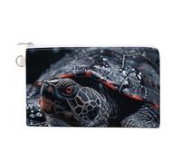 Canvas Coin Purse Flower Color Pattern Small Wallets for Women Slim Wallet with Zipper Key Ring Cute Change Purse Small Zipper Pouch, Swim in Water, One Size, Pattern