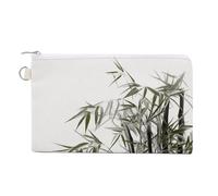 Canvas Coin Purse Flower Sunflower Small Wallets for Women Slim Wallet with Zipper Key Ring Cute Change Purse Small Zipper Pouch, Asian Plant, One Size, Pattern
