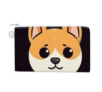 Canvas Coin Purse French Bulldog Summer Small Wallets for Women Slim Wallet with Zipper Key Ring Cute Change Purse Small Zipper Pouch, Cartoon Shiba Inu, One Size, Pattern