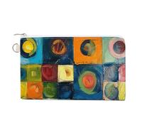 Canvas Coin Purse Music Symbols Love Small Wallets for Women Slim Wallet with Zipper Key Ring Cute Change Purse Small Zipper Pouch, Colorful Style Painting, One Size