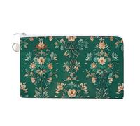 Canvas Coin Purse Mystic Tarot Card Sun And Moon Face Small Wallets for Women Slim Wallet with Zipper Key Ring Cute Change Purse Small Zipper Pouch, Emerald, One Size