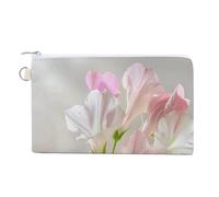 Canvas Coin Purse Nature Style Prints Small Wallets for Women Slim Wallet with Zipper Key Ring Cute Change Purse Small Zipper Pouch, Fresh Flower Images, One Size, Pattern