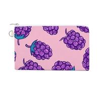 Canvas Coin Purse Wearing Chef Hat Small Wallets for Women Slim Wallet with Zipper Key Ring Cute Change Purse Small Zipper Pouch, Purple Outline Pattern, One Size, Pattern