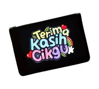 Canvas Cosmetic Bag Letter Print Toiletry Travel Storage Portable Makeup Lovely Pencil Case for Women Makeup Toiletry Lovely Pencil Case Cosmetic Letter Print Wash