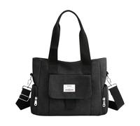 Canvas Crossbody Bag1PC,Women's Nylon Shoulder BagZipper Closure Large Capacity Daily Travel Essential(Black)
