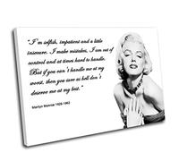 Canvas Culture - Marilyn Monroe Canvas Art Print Box Framed Picture 1 White 60 x 40cm