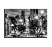 Canvas Culture - San Francisco Landscape Canvas Art Print Box Framed Picture 1 Black 45 x 30cm