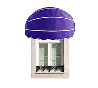 Canvas Dome Retractable Awning, Foldable Polyester Sunshade Cover -with Galvanized Aluminum Frame for Residential and Commercial,Deck, Balcony, Yard