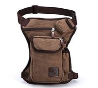 Canvas Drop Leg Bag Hiking Waist Pack for Men Women Outdoor Travel Sports Tactical Military Motorcycle Bike Cycling Riding Thigh Fanny Pouch