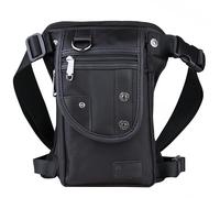 Canvas Drop Leg Bag, Motorcycle Thigh Bag with Multiple Pockets, 6x2.8x10.5 inches, Black, 6 Inches X 2.8 Inches X 10.5 Inches, Canvas Fanny Pack