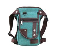 Canvas Drop Leg Bag, Motorcycle Thigh Bag with Multiple Pockets, 6x2.8x10.5 inches, Blue, 6 Inches X 2.8 Inches X 10.5 Inches, Canvas Fanny Pack