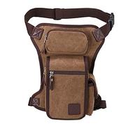 Canvas Drop Leg Bag Motorcycle Waist Pack for Men Women Outdoor Travel Sports Hiking Camping Tactical Military Bike Cycling Riding Thigh Fanny Pouch