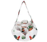 Canvas Egg 7 Pockets Gathering Basket, Mini Collecting Basket For Eggs, Duck Goose Chicken Eggs, Egg Transporting Basket For Farmhouse Garden Housewife Kitchen