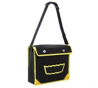 Canvas Electrician Tool Bag, with Multiple Pockets, Sturdy Shoulder Storage Organizer, for Professional Tradesmen, Secure Lock Design and Adjustable Strap(A)