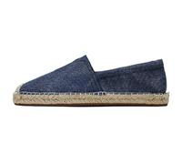 Canvas Espadrille Shoes for Men,Men's Flat Espadrilles,Casual Canvas Boat Shoes for Men,Fits The Ankle,Anti Slip,for Beach Or After Get Off Work and Entertainment Blue