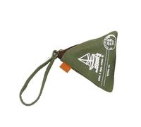 Canvas Fabric Purse Miniature Zippered Bag for Keys Coin and Small Essential Artistic Triangular Cloth Holder Lovely Zongzi Wallet
