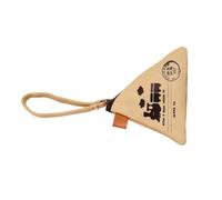 Canvas Fabric Purse Miniature Zippered Bag for Keys Coin and Small Essential Artistic Triangular Cloth Holder Travel Rudiments Bag