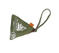 Canvas Fabric Purse Miniature Zippered Bag for Keys Coin and Small Essential Artistic Triangular Cloth Holder Funny Molded Coin Holder