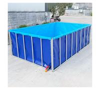 Canvas Fish Pond Aquarium Fish Water Tank, PVC Canvas With Frame, Foldable Water Storage Above Ground Pond, Rectangle Canvas Show Tank(1x1x0.5cm)