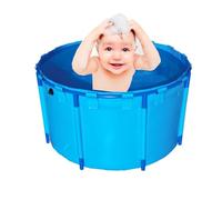Canvas Fish Pond Pool, Round Above Ground Children’s Foldable Tank with Metal Bracket for Koi, Easy to Install, Ideal for Agricultural Use, 576 Gallons