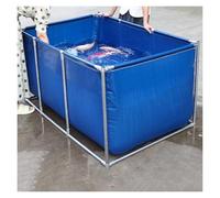 Canvas Fish Pond, Thickened Fish Pond, Collapsible Water Storage Tank, Aquaculture Tank With Drainage, For Koi Breeding, And Irrigation(1.5X1X0.5cm)