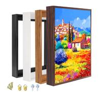 Canvas Floater Frame for 1” to 1 1/4” Deep Gallery-Wrapped Canvas, Modern Wood-Look Floating Frame for Finished Wall Art, Oil Paintings for Gallery Bedroom Studio, Made in USA (Dark Brown,11x14inch)