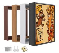 Canvas Floater Frame for 1” to 1 1/4” Deep Gallery-Wrapped Canvas, Modern Wood-Look Floating Frame for Finished Wall Art, Oil Paintings for Gallery Bedroom Studio, Made in USA (White,11x14inch)