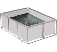 Canvas Floor Fish Tank With Drain Valve, White, Dimensions: 200cm Length X 200cm Width X 80cm Height