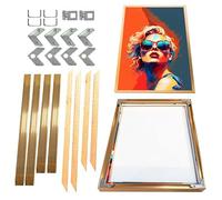 Canvas Frame 12x16 inch(30x40cm),DIY Metal Floating Frame with 0.5in Deep for Canvas Prints Oil Paintings,Wall Art,Poster Living Room Bedroom Kitchen Decor (Gold)