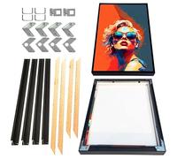 Canvas Frame 12x16 inch(30x40cm),DIY Metal Floating Frame with 0.5in Deep for Canvas Prints Oil Paintings,Wall Art,Poster Living Room Bedroom Kitchen Decor (Black)