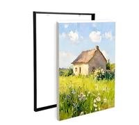 Canvas Frame, Aluminium Floating Frame for Canvas, No Drill Mounting & Easy to Change Art, Frames for Paintings, Painting Frames Without Glass and Back Panel for Artwork Oil Paintings Gold 30 * 40cm