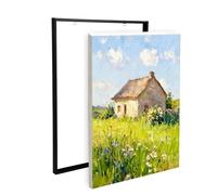 Canvas Frame, Aluminium Frame Canvas Stretcher Bars No Drilling Required Modern Black Picture Frames Wall Hanging Floating Frames for Artwork Oil Paintings (Black, 40×50cm)