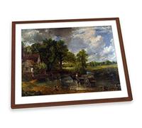 Canvas Geeks John Constable The Hay Wain FRAMED ART PRINT Picture Poster Artwork - Walnut Frame - Size A2