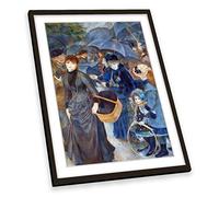 Canvas Geeks Pierre-Auguste Renoir The Umbrellas FRAMED ART PRINT Picture Portrait Poster Artwork - Black Frame - Size A2