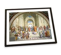 Canvas Geeks Raphael School of Athens FRAMED ART PRINT Picture Poster Artwork - Black Frame - Size A3