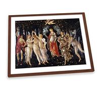 Canvas Geeks Sandro Botticelli La Primavera FRAMED ART PRINT Picture Poster Artwork - Walnut Frame - Size A1