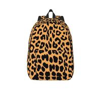 Canvas giraffe print backpack laptop travel bag, water protection and ergonomic straps for college work, Black, M