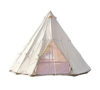 Canvas Indian Tent Yurt Tents 3-8 Persons Bell Tents Outdoors Large Waterproof Glamping Bell Tents for Family Camping Hunting Christmas Party Shelter