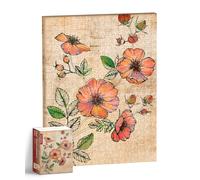 Canvas Jigsaw Puzzle Wall Art - Retro Wild Rose