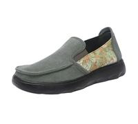 Canvas Loafers Shoes for Men, Slip On Walking Casual Driving Shoes Breathable Soft Shoe Solid Color Trainers Footwear Lightweight Comfortable Sneakers Outdoor Old Cloth Shoe Green