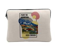Canvas Look Computer and Tablet Case - Paint No Mountain High Enough Gauguin Chanson Art - 12-13 Inches Protective Laptop Sleeve Printed in France