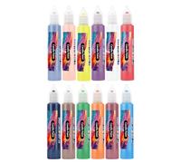 Canvas Markers - 12 Bright Colours, Candle Painting Pen, Writing and Drawing Set, Permanent Fabric Ink, Quick Drying Component, Decoration Accessory Set for Festival, Wedding, Holiday, Birth